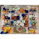 Clips verres initiales de toutes les couleurs