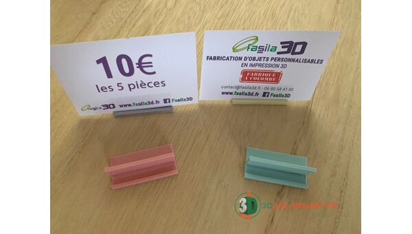 Support pour étiquette de prix ou de carte de visite