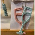 Boucles d'oreilles en forme de verre