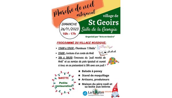 Dimanche 26 novembre 2023 FaSila3D sera présent au Marché de Noël de Saint-Geoirs