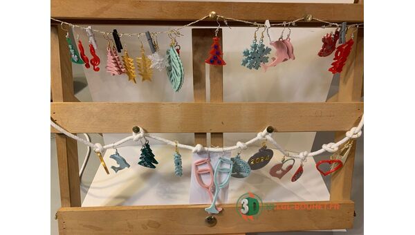 Des boucles d'oreilles en impression 3D