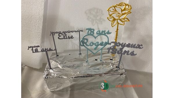 Décoration de gâteau personnalisée - Cake topper