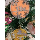 Boules de Noël prénom avec fond