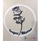Décoration murale Super Mamie fleur