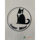 Décoration murale chat noir et blanc